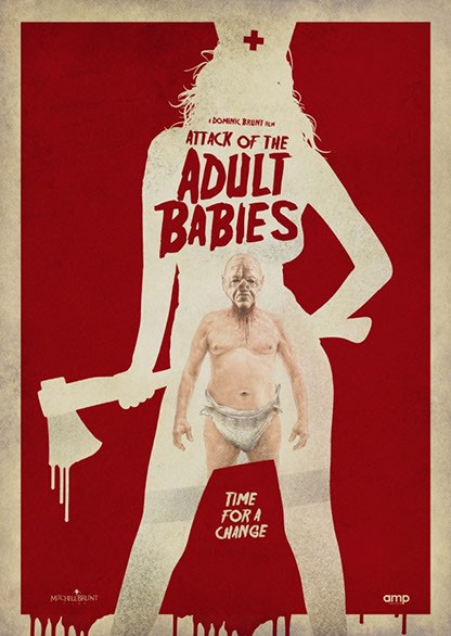 ATTACK OF THE ADULT BABIES: une affiche croquignolette pour la comédie horrifique au pitch fou