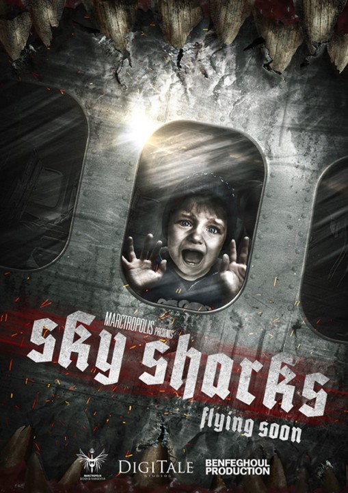 SKY SHARKS: premières formidable images du film de requins-zombies volants