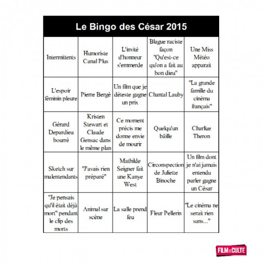 César 2015: ultimes pronostics !